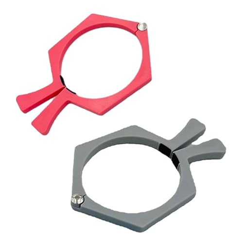 2 Stück Sublimationsbecher Pincher,Tasse Aufkleber Halter Spanner Werkzeug,Verstellbar Becherklemme,Becherhalter zum Basteln,Haltewerkzeug Pinch zum Klemmen von Papier & Bechern (Rot Grau) von ANXJLEO