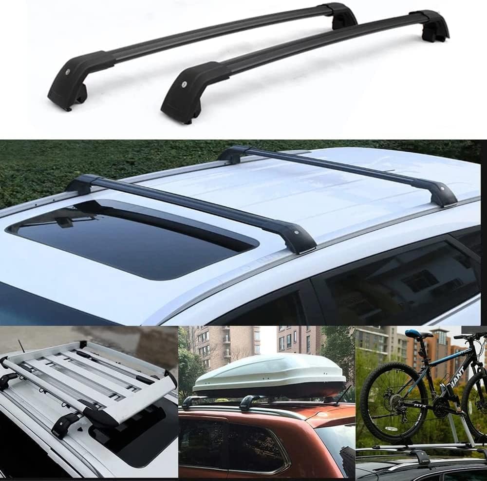 2 Stück Aluminium Dachträger für Benz GLA X156 2017 2018 2019, Aluminium Gepäckträger Diebstahlsicherung Dachboxen Dachgepäckablage von ANYANH
