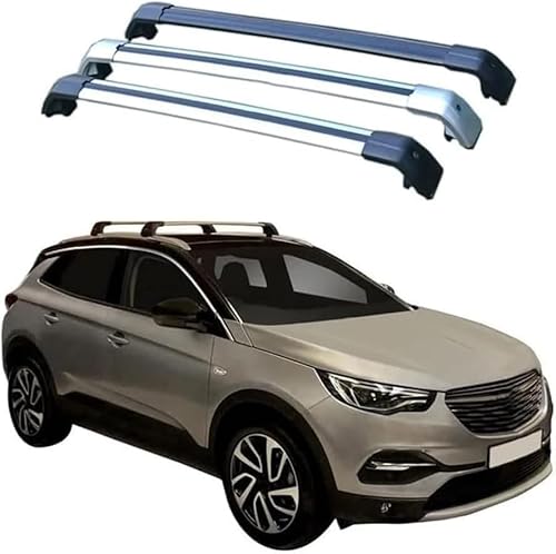 2 Stück Aluminium Dachträger für Grandland X 5-door SUV 2018-2022, Aluminium Gepäckträger Diebstahlsicherung Dachboxen Dachgepäckablage von ANYANH