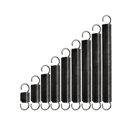 1 Stück, 0,9 mm Drahtdurchmesser, Zugfedern, Öffnungshaken, Federstahl, 8 mm Außendurchmesser, 180 mm–500 mm Gesamtlänge, Zugkraft(0.9mmx8mmx200mm) von AOIMBNQC