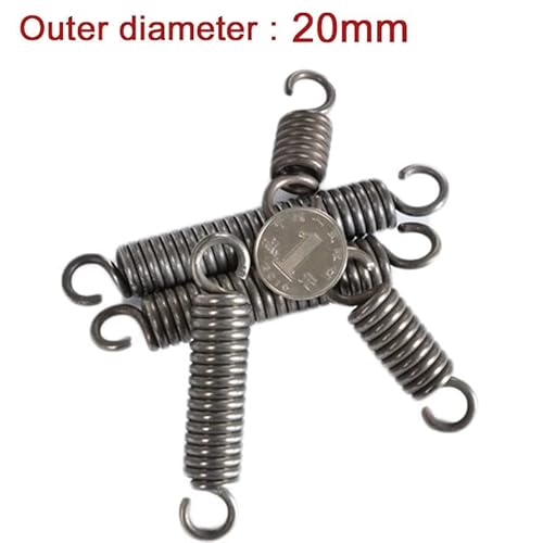 1 Stück Drahtdurchmesser 4,0 mm Zugfeder Außendurchmesser 20 mm Länge 70 mm - 500 mm 65Mn Stahl Material Zugfedern(180mm) von AOIMBNQC