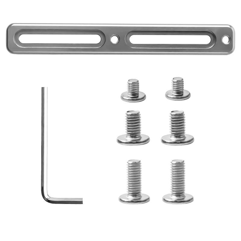 1 stück Fahrrad Flaschenhalter Adapter mit Schrauben, Verstellbarer Geräte Flaschenhalter Adapter, Fahrradadapter für kleine Rahmengeometrien (Silber) von AOMAJK