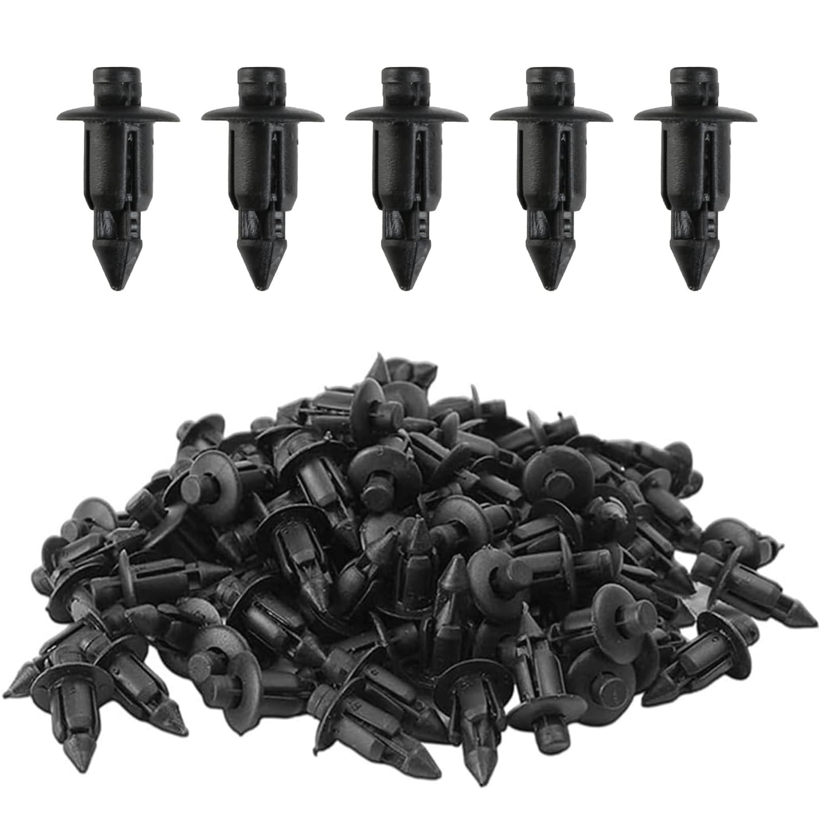 6 mm Kunststoffnieten Spritzschutz-Befestigungsclips, 50 Stück Kunststoff-Nieten-Verkleidungs-Verkleidungs-Clips, Universal Auto Halterungs Clips für Auto, Honda, Yamaha, Suzuki, Kawasaki von AOMiGT