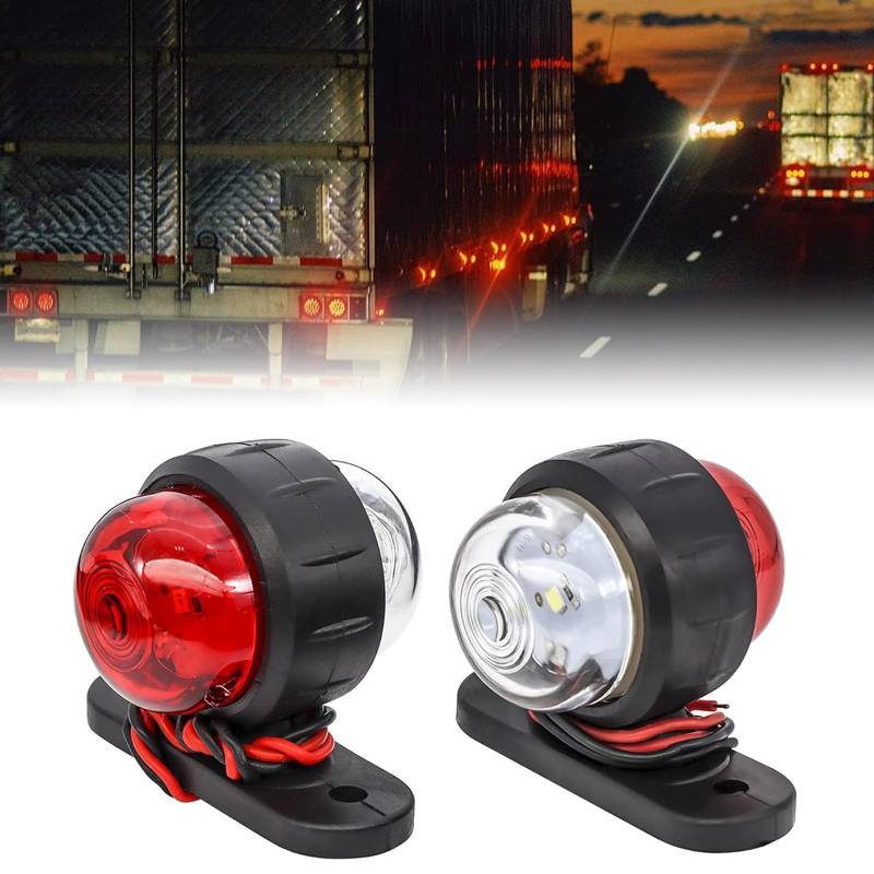 AOMiGT Begrenzungsleuchten Positionsleuchten, 2pcs LED Begrenzungsleuchten, Mini Seitenmarkierungsleuchten, 12 / 24V Markierungsleuchten Wasserdichte für LKW PKW KFZ Anhänger von AOMiGT