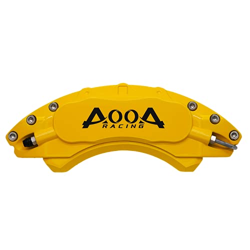 AOOA Bremssattel Abdeckungen Bremssattel Abdeckung aus Aluminium Legierung Geeignet für die meisten Autos, 4 Stück (12 Farben) (Gelb) von AOOA