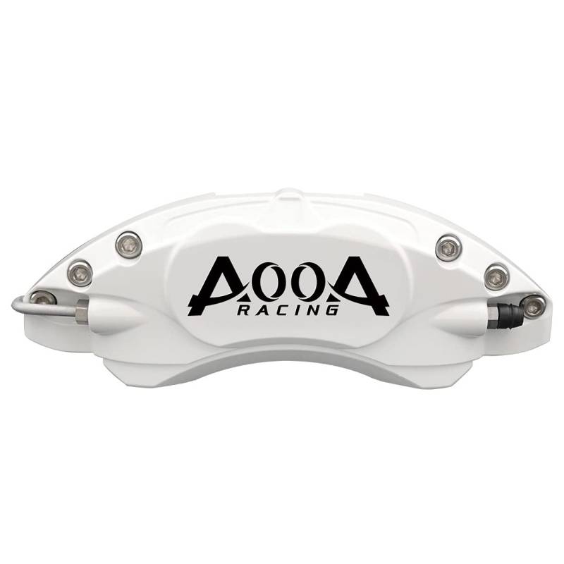 AOOA Bremssattel Abdeckungen Kundenspezifische Bremssattel Abdeckung aus Aluminium legierung Geeignet für die meisten Autos, 4 Stück (12 Farben) (Weiß) von AOOA