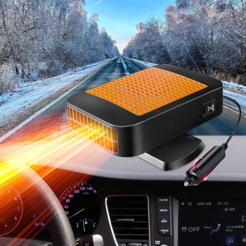 12V Heizung Auto Heizung 12 Volt Heizung Heizung Für Auto Heizung Auto 12V Zigarettenanzünder Defroster Mit Ergonomischem Handgriff Zigarettenanzünder Heizlüfter Für Alle Autos (Orange Schwarz) von AOUZOVLI