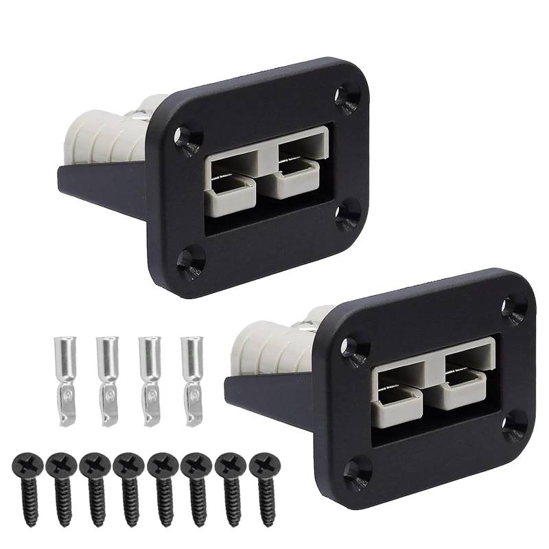 AOUZOVLI Stecker für Anderson 2 Stück Stecker 50A für Anderson 50 Ampere Stecker für Anderson Steckverbinder für Anderson 50 Ampere Batteriesteckdose zur Verwendung mit Anderson SB50 Steckkarten von AOUZOVLI