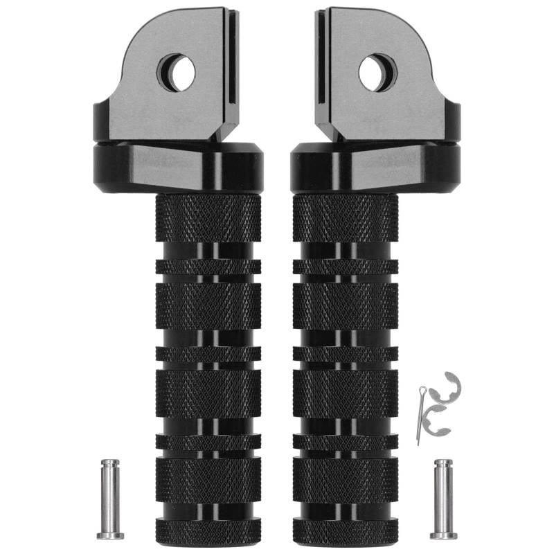 Motorrad-Vorderfuß-PEG-REST-CNC-Aluminiumzubehör, Kompatibel mit MT-03 MT-07 MT-09 MT-10 MT-25, Autocycle-Pedale Modifikations-Frontfuß- (A (schwarz)) von AOWINHIT