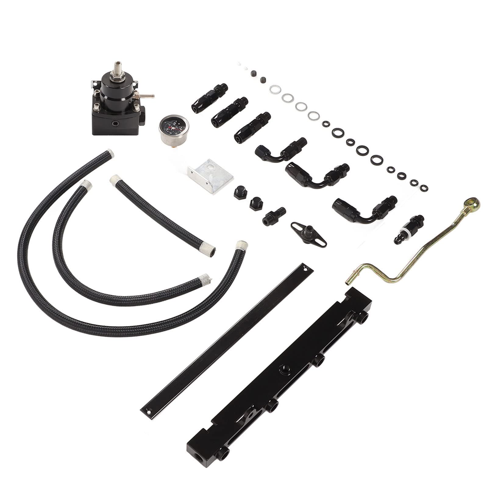 Tucked Swap-Kraftstoffleitungssystem-Kit, AN6-Ersatz mit Robustem Kraftstoffverteiler-Druckregler für die Leistungssteigerung von Del Sol von AOWINHIT