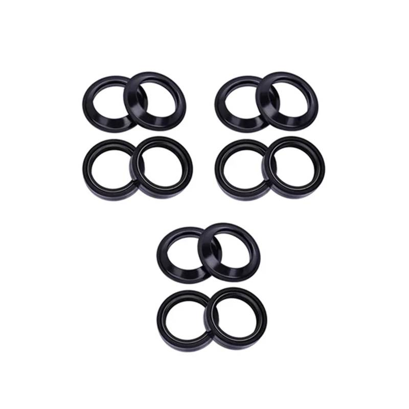 46x58x11 46x58 Motorrad Gabel Suspension Dämpfer Öl Dichtung 46 58 Staub Abdeckung for YZ250F 2001-2004 WR WR400F 1998-2000(6pcs seal 6pc cover) von AOXHFJGY