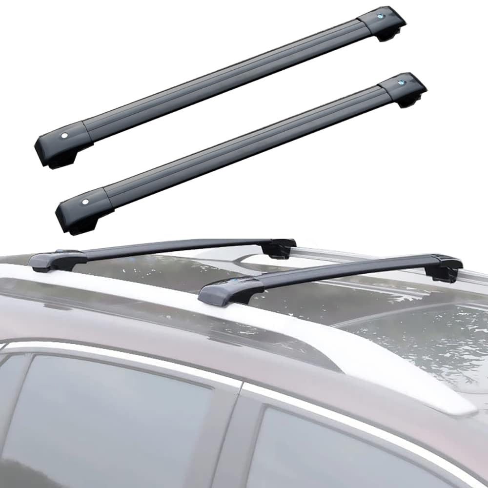 2 Stück Aluminium Dachträger für Hyundai Matrix All Years, Anti-Diebstahl Querträger Dachgepäckträger, Auto GepäCktransport Zubehör,A/Black von APARC