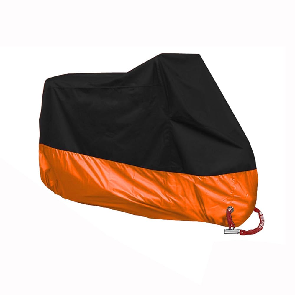 Motorrad Abdeckplane für BMW R 69, Wasserdicht UV-Beständiges Motorradgarage Innen Außen Motorradplane,A/Black Orange von APARC