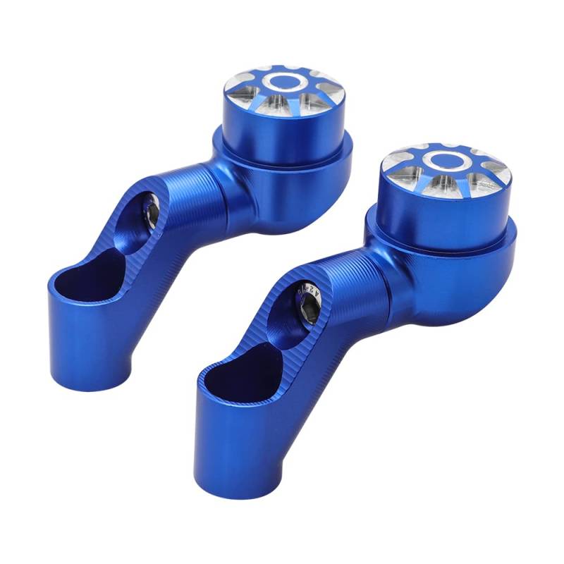 Motorrad-Rückspiegeladapter Griff Spiegelerhöhungshalterung Rückspiegel-Befestigungsclip Sitzrückspiegelhalterung Rückspiegelverlängerung 10 mm 8 mm universell (Blau) von APEBAZY