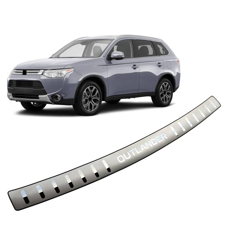 APEXRA Auto Edelstahl Heckstoßstange Schutz, für Mitsubishi Outlander 2013-2016 Zubehör, Autoteile Heckklappe Heckklappe Heckklappe Kofferraum Einstiegsleisten Abdeckung Schutzleiste Leiste Schutz von APEXRA