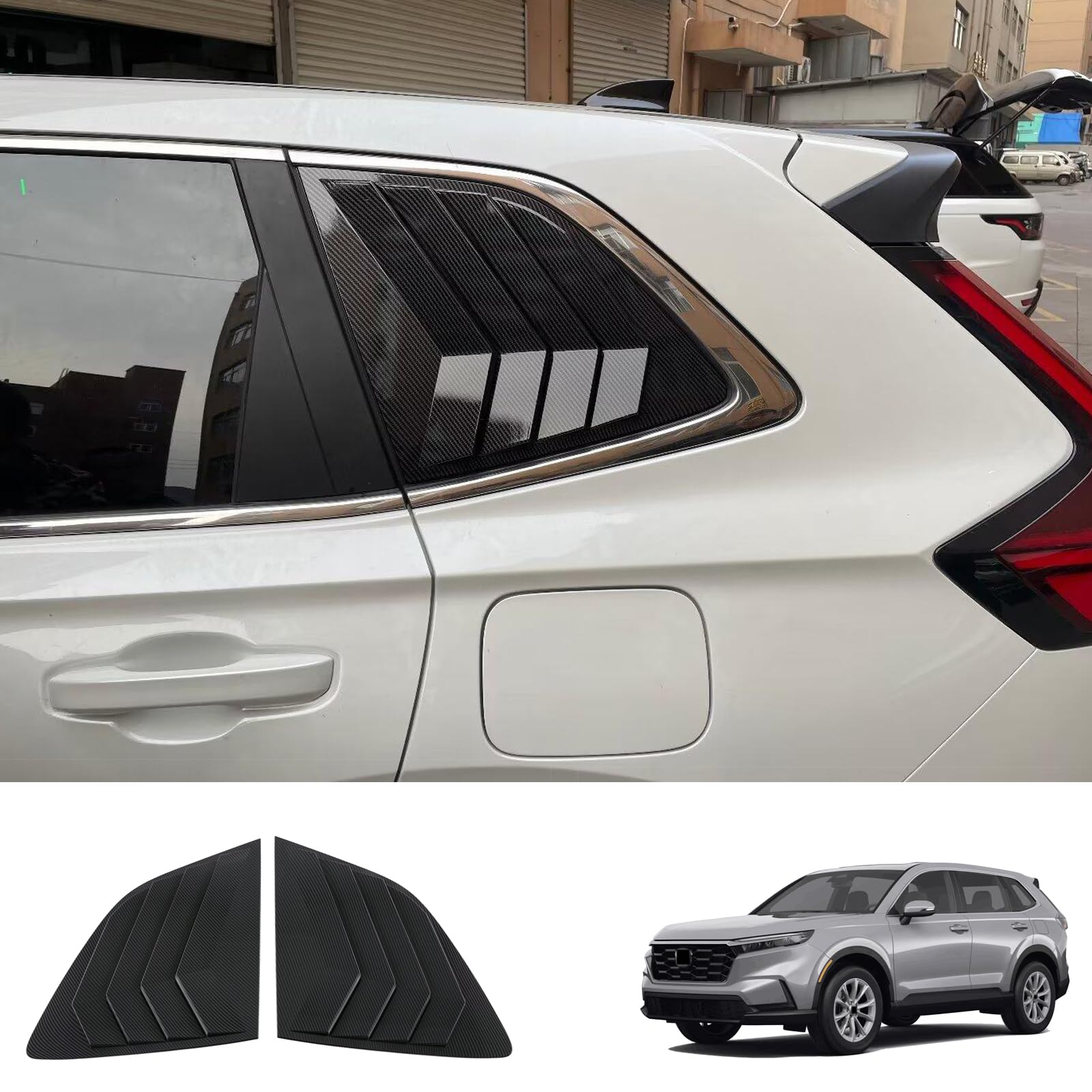 APEXRA Auto Hinten Seitenfenster Rollläden, für Honda CRV CR-V 2023 2024 Zubehör, Lüftung Rolladenabdeckung für Automatische Outdoor von APEXRA