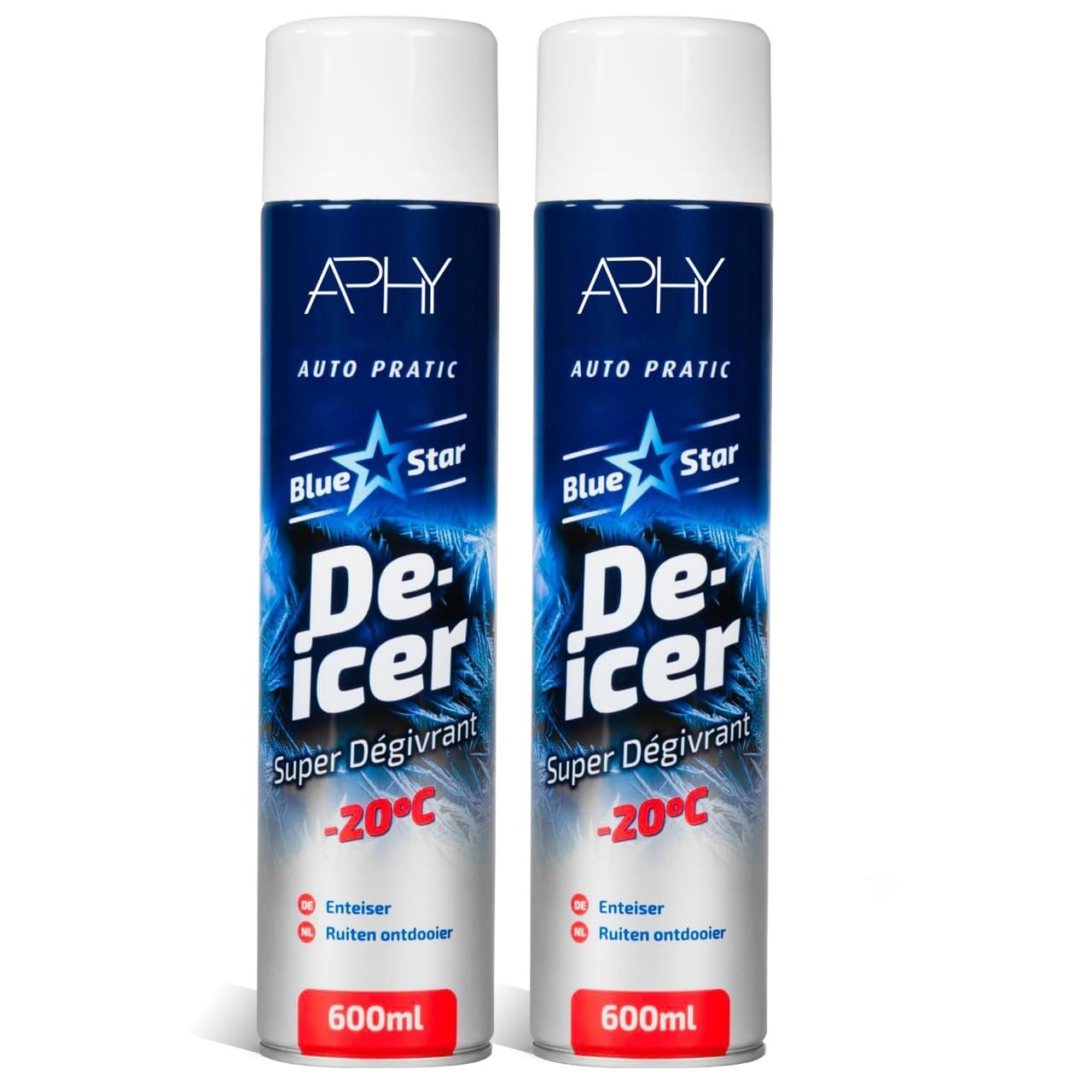 APHY ENTERPRISES Enteiserspray fürs Auto | Schnelle Eisentfernung für Windschutzscheibe & Fenster an allen Fahrzeugen | Winter Essential | 600 ml, 2 Stück von APHY ENTERPRISES