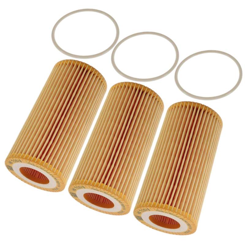 3x HU 719/8 x Ölfilter Kompatibel mit Focus II DA DP HCP 2.5L 2005-2012 Mondeo IV BA7 2.5L 2007-2015 S-Max WA6 2.5L 2006-2014 C30 533 2.4L 2.5L S40 II 544 2.4L 2.5L von APM-Autoteile