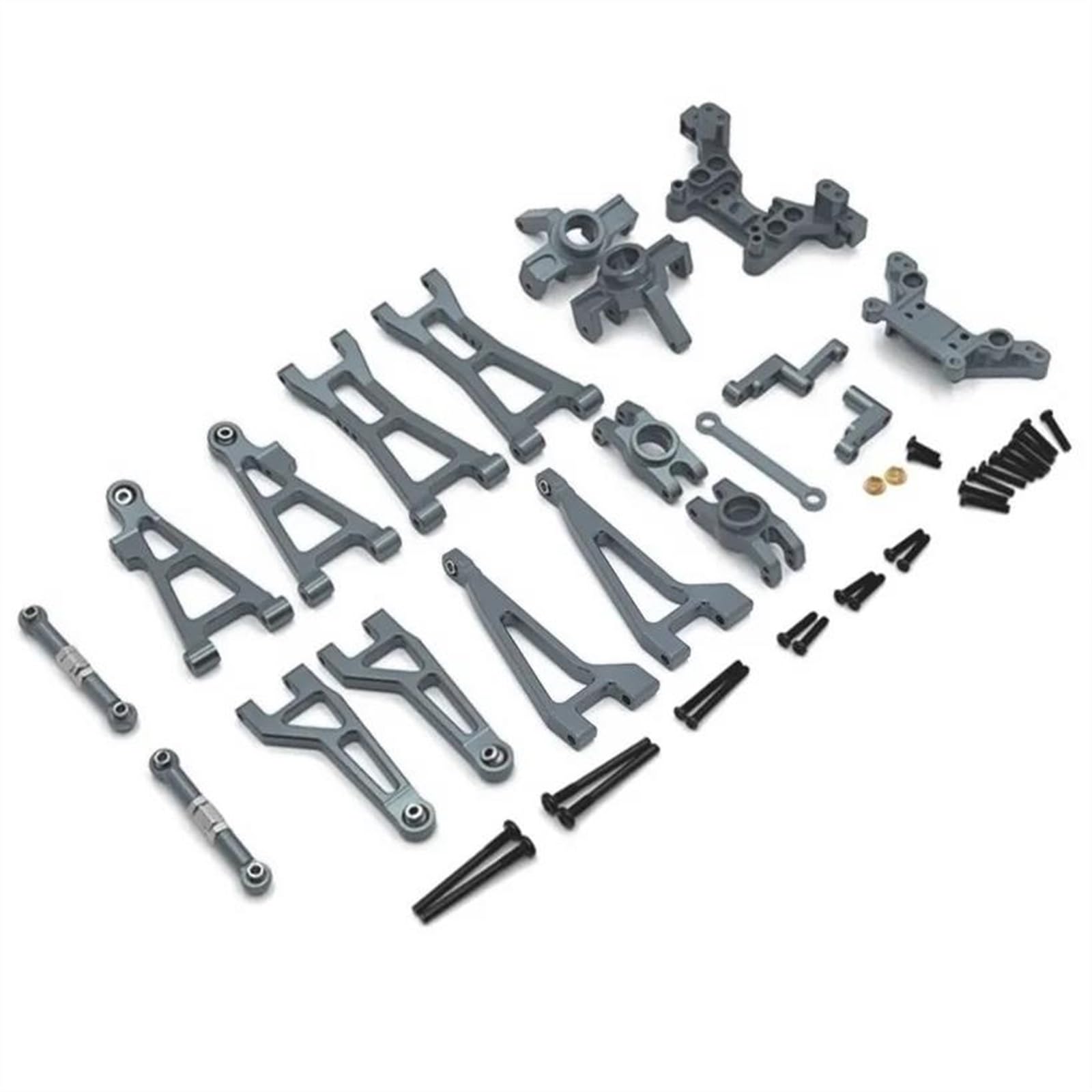 APMXQWIL RC Autoteile Für Haiboxing Für HBX 16889 16889A 16890 SG1601 SG1602 Metall Querlenker Lenkung Tasse Dämpfer Turm Set 1/16 RC Auto Upgrade Teile Kit Ersatz(Gray) von APMXQWIL