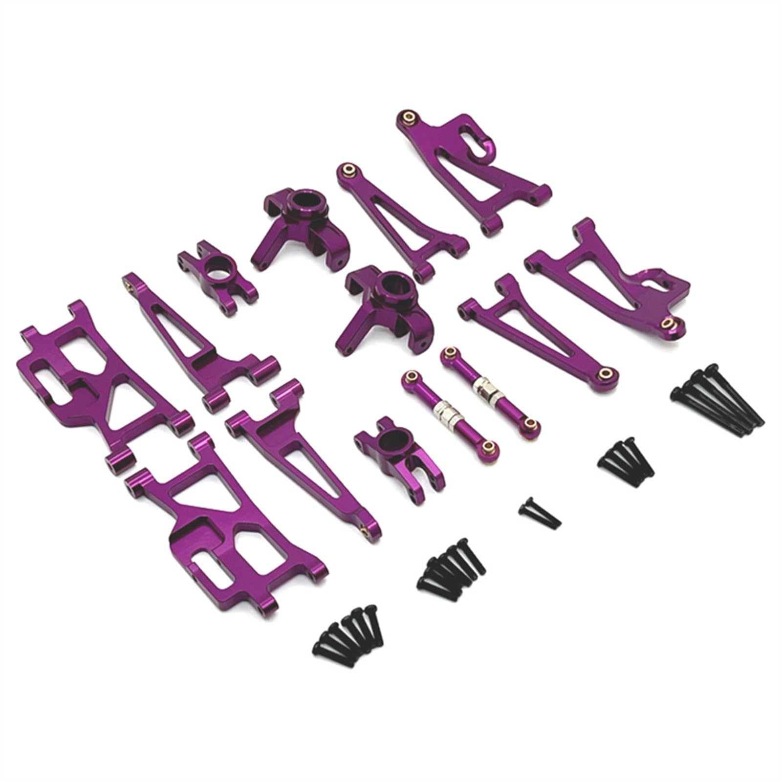 APMXQWIL RC Autoteile Für MJX Für Hyper Für Go 14209 14210 H14BM H16BM 1/14 Schwinge Lenkstange Fernbedienung Autoteile Zubehör Metall Upgrade Modifikation(Purple) von APMXQWIL