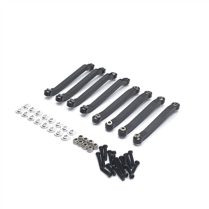 APMXQWIL RC Autoteile Für MN D90 D91 D96 D99 D99S MN90 Für MS 1/12 RC Auto Upgrade Teile Metall Für Chassis Zugstangen Feste Verbindung Aufhängung Spurstange Dekoration(Black) von APMXQWIL