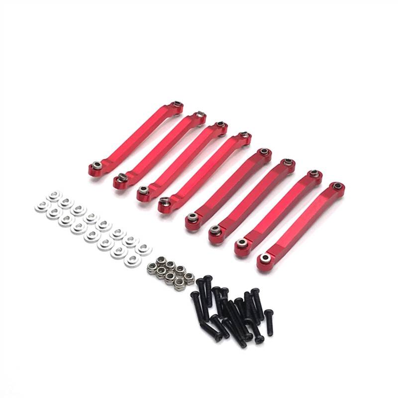 APMXQWIL RC Autoteile Für MN D90 D91 D96 D99 D99S MN90 Für MS 1/12 RC Auto Upgrade Teile Metall Für Chassis Zugstangen Feste Verbindung Aufhängung Spurstange Dekoration(Red) von APMXQWIL