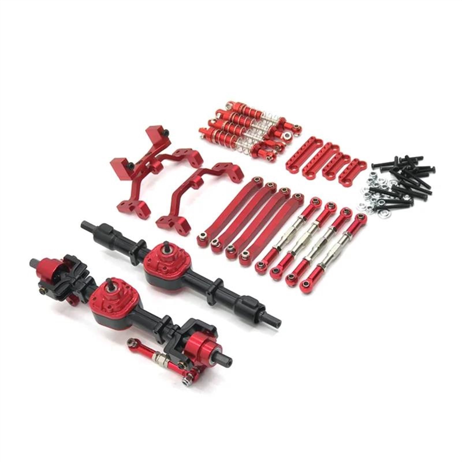 APMXQWIL RC Autoteile Für MN D90 D91 D96 MN98 99S 1/12 RC Autoteile Metall-Upgrade Vorder- Und Hinterachse Baugruppe Spurstange Stoßdämpfersatz Ersatzzubehör(Multi-Colored) von APMXQWIL