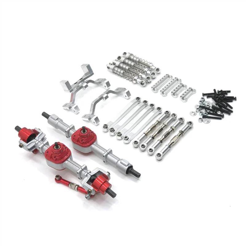 APMXQWIL RC Autoteile Für MN D90 D91 D96 MN98 99S 1/12 RC Autoteile Metall-Upgrade Vorder- Und Hinterachse Baugruppe Spurstange Stoßdämpfersatz Ersatzzubehör(White) von APMXQWIL