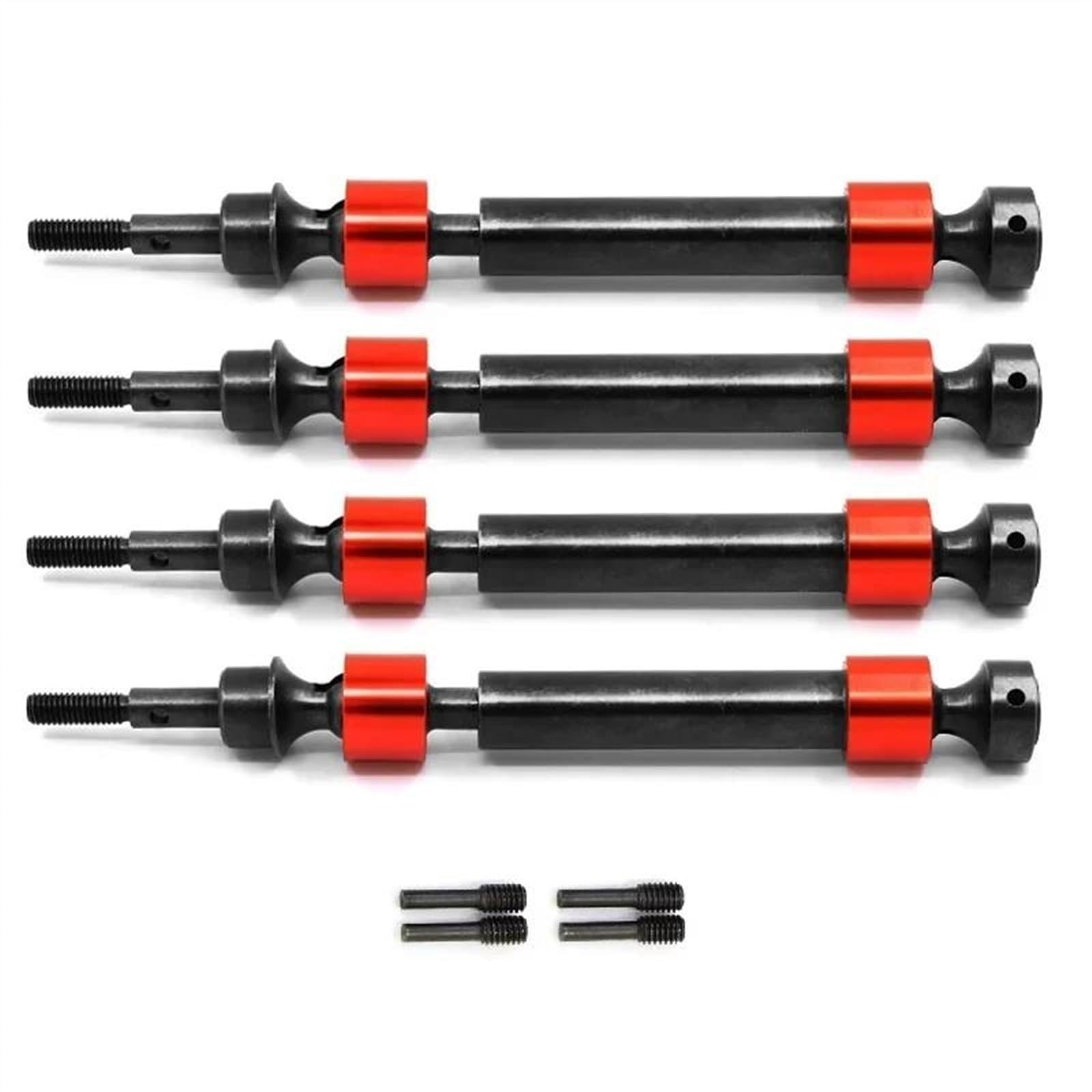 APMXQWIL RC Autoteile Für Traxxas 1/10 Für Maxx Für T-Maxx Für E-Maxx Stahlkeil CVD Antriebswelle 5451X RC Auto Upgrade Teile Zubehör Änderung(Red,4pcs) von APMXQWIL