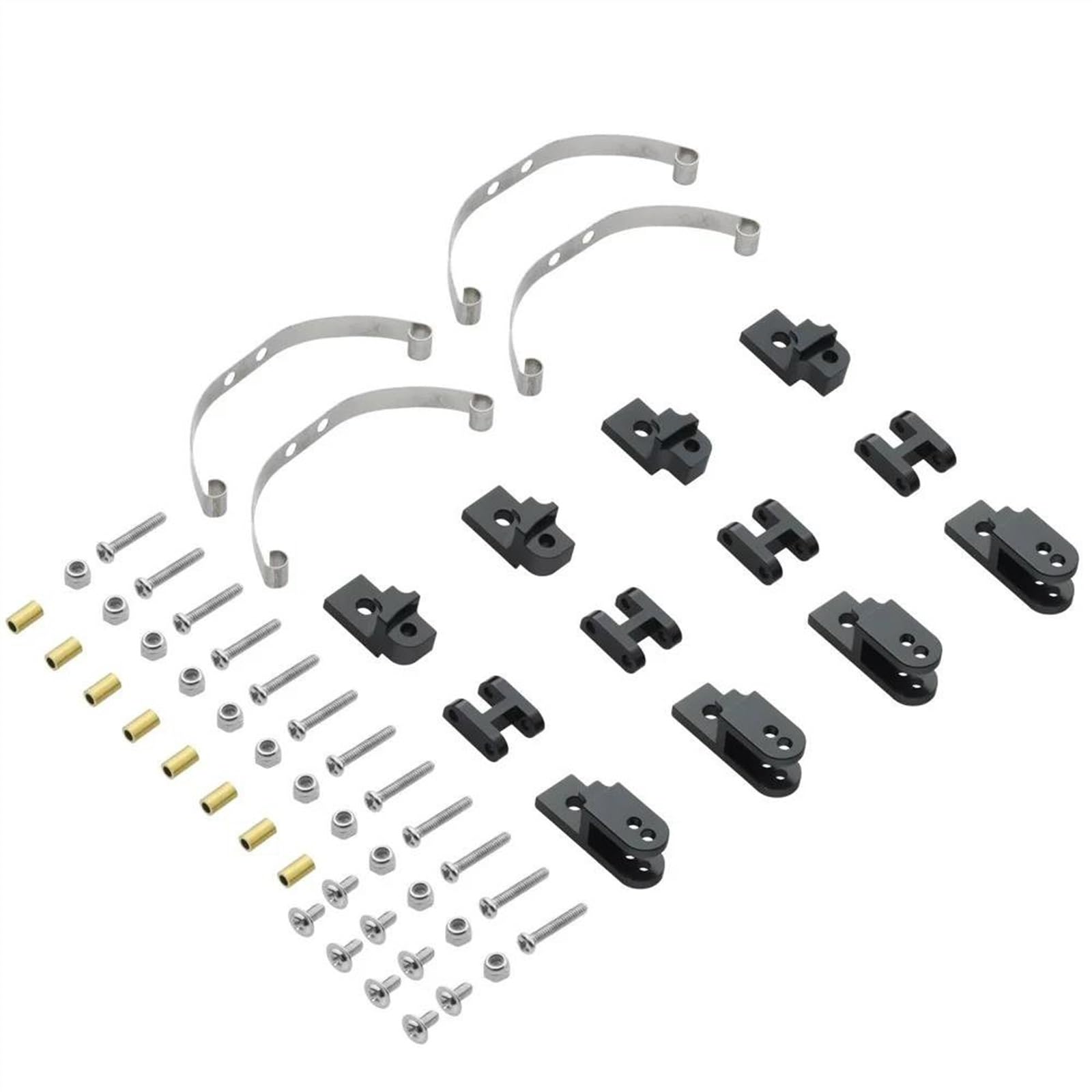 APMXQWIL RC Autoteile Für WPL B24 B14 B36 B1 B16 Für JJRC Q63 Q60 Q75 1/16 4x4 6x6 Stahl Stoßdämpfer Suspension Blattfedern RC Auto Upgrade Teile Zubehör(Black,4x4) von APMXQWIL