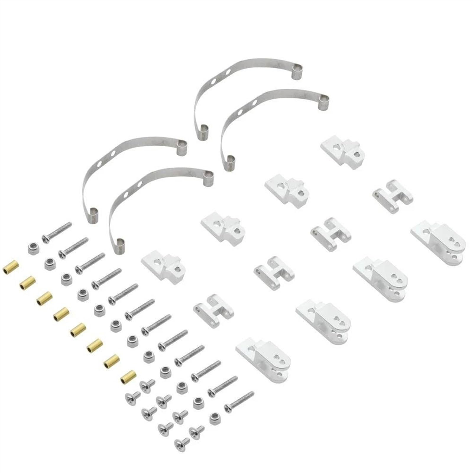 APMXQWIL RC Autoteile Für WPL B24 B14 B36 B1 B16 Für JJRC Q63 Q60 Q75 1/16 4x4 6x6 Stahl Stoßdämpfer Suspension Blattfedern RC Auto Upgrade Teile Zubehör(Silver,4x4) von APMXQWIL