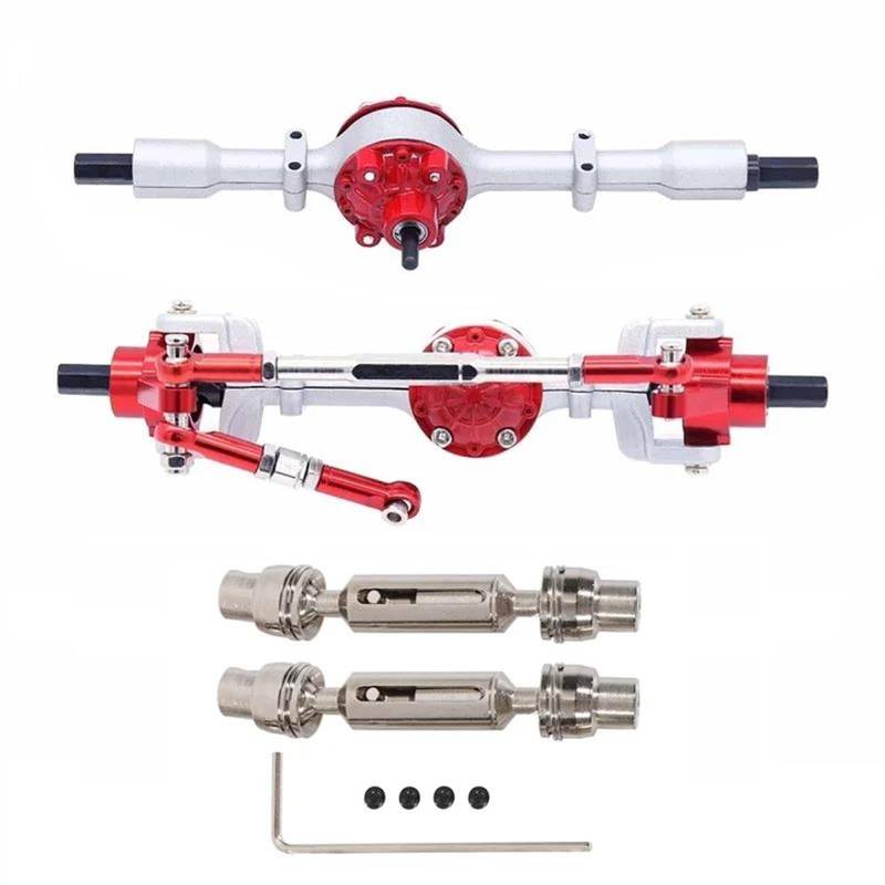 APMXQWIL RC Autoteile Für WPL C14 C24 C34 C44 C54 B14 B24 Ersatzmetall-Vorder-/Hinterachse Und Antriebswellensatz 1/16 RC Auto Upgrade Teile Zubehör Modifikation(Size 4) von APMXQWIL