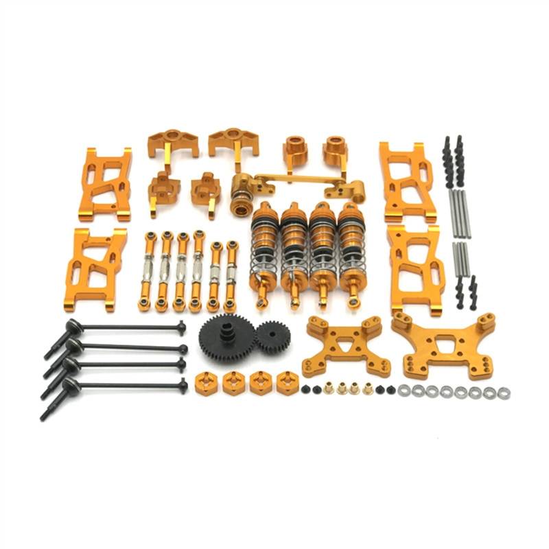 APMXQWIL RC Autoteile Für Wltoys 1:14 144001 144002 144010 1:12 124019 124017 RC Autozubehör Upgrades Teile Umbausätze Schwingenstoßdämpfersatz(Yellow) von APMXQWIL