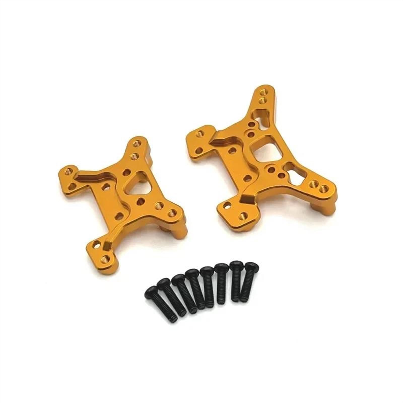 APMXQWIL RC Autoteile Für Wltoys 124008 124010 144010 144001 144010 144016 144018 124017 124019 124007 Metall Vorne Hinten Shock Tower Platte RC Auto Upgrade Teile(Yellow) von APMXQWIL