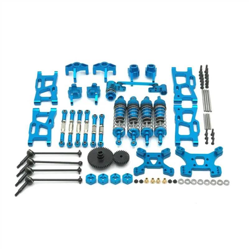 APMXQWIL RC Autoteile Für Wltoys 124019 144010 144001 144002 124017 Metall-Upgrade-Teile Änderungssätze Schwingen-Stoßdämpfersatz RC-Autozubehör(Blue) von APMXQWIL