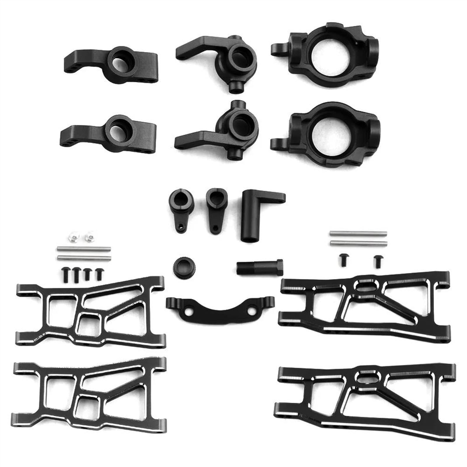 APMXQWIL RC Autoteile Für ZD Für Racing Für DBX10 Metall-Upgrade-Teilesatz Querlenker Lenkblock Lenkkomponenten 1/10 RC-Auto-Upgrade-Modifikationszubehör(Black) von APMXQWIL