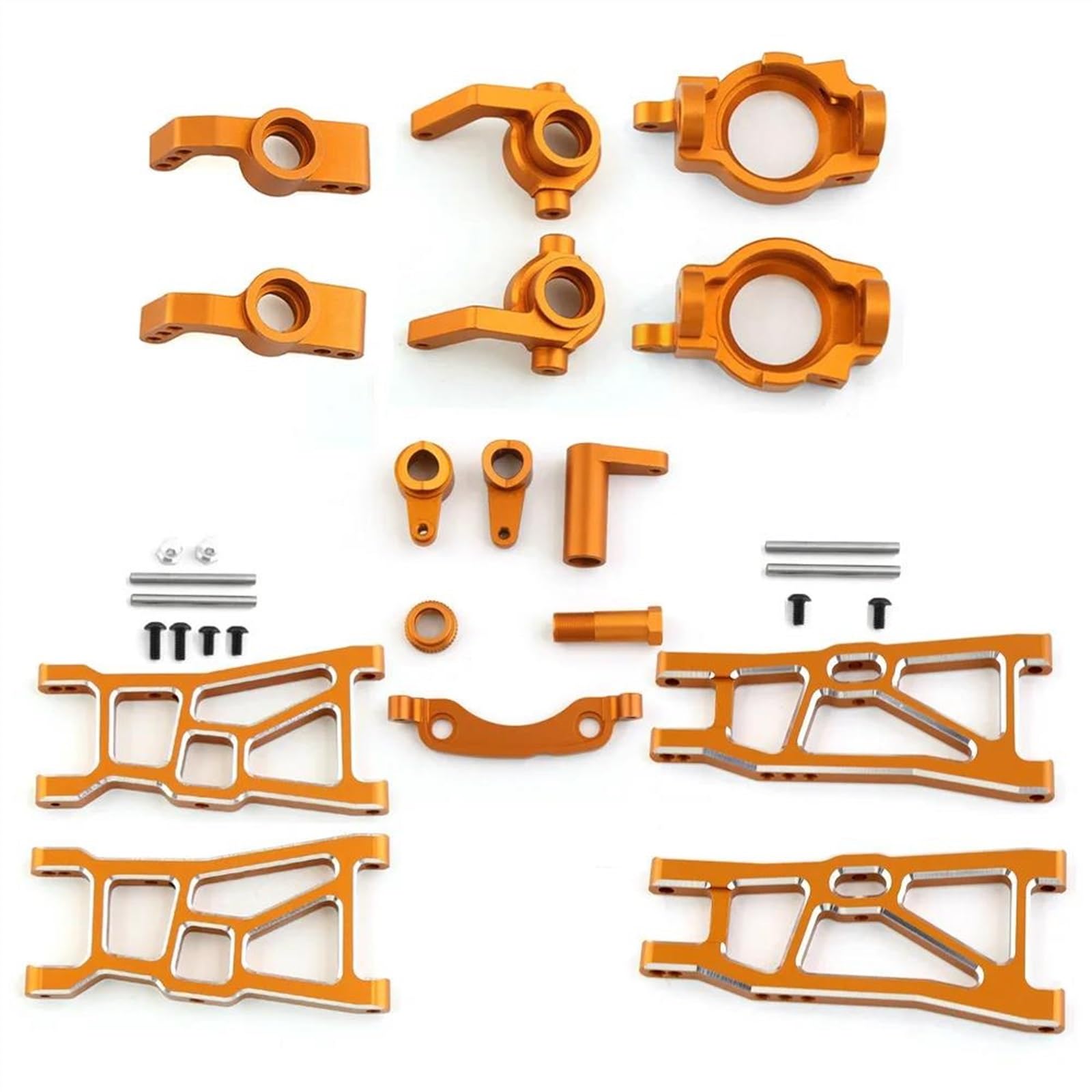 APMXQWIL RC Autoteile Für ZD Für Racing Für DBX10 Metall-Upgrade-Teilesatz Querlenker Lenkblock Lenkkomponenten 1/10 RC-Auto-Upgrade-Modifikationszubehör(Yellow) von APMXQWIL