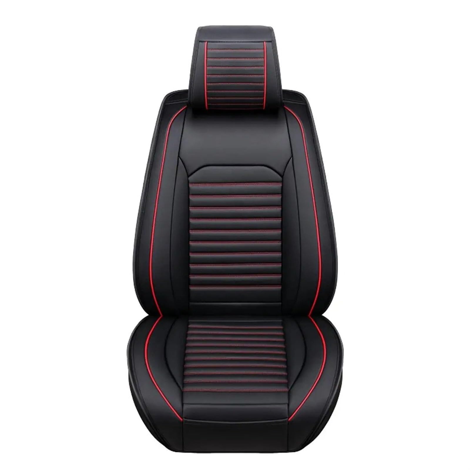 APNWVFO Sitzbezügesets 1 Stück Universal Autositzbezug Autos Sitzbezüge Kissenschutz Sitz Autobezug Stuhlkissen PU Leder Matte Pad Autositzüberzug(1 seat Black) von APNWVFO