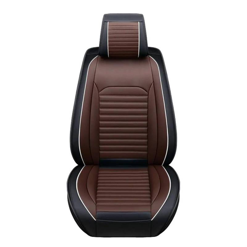 APNWVFO Sitzbezügesets 1 Stück Universal Autositzbezug Autos Sitzbezüge Kissenschutz Sitz Autobezug Stuhlkissen PU Leder Matte Pad Autositzüberzug(1 seat Coffee) von APNWVFO