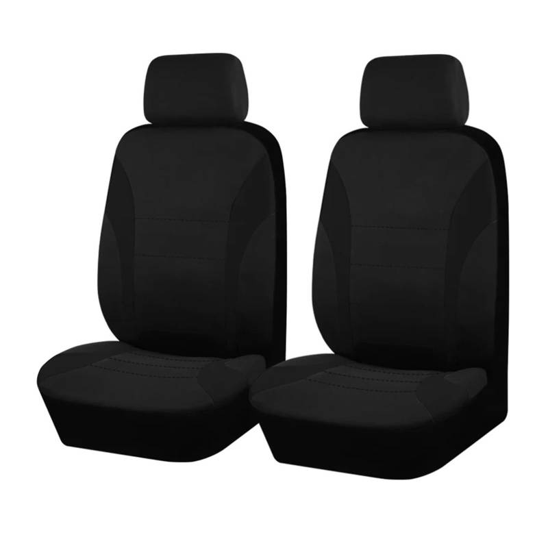 APNWVFO Sitzbezügesets Autositzbezüge Universalgröße Passend Für Die Meisten Autos SUVs LKWs Lieferwagen Autositzbezüge Komplettes Set Autositzüberzug(Black 2 Seat) von APNWVFO