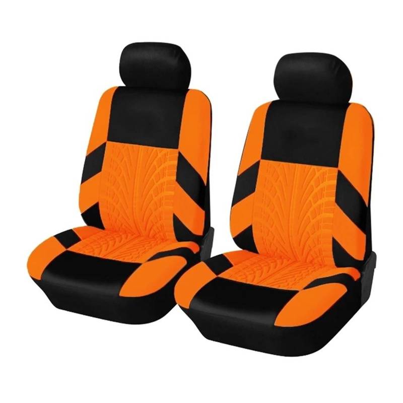 APNWVFO Sitzbezügesets Autositzbezug Aus Polyestergewebe, Universelles Set, Passend Für Die Meisten Autoinnenausstattungen, Limousinen-Sitzbezüge Für Die Autopflege Autositzüberzug(2Piece orange) von APNWVFO