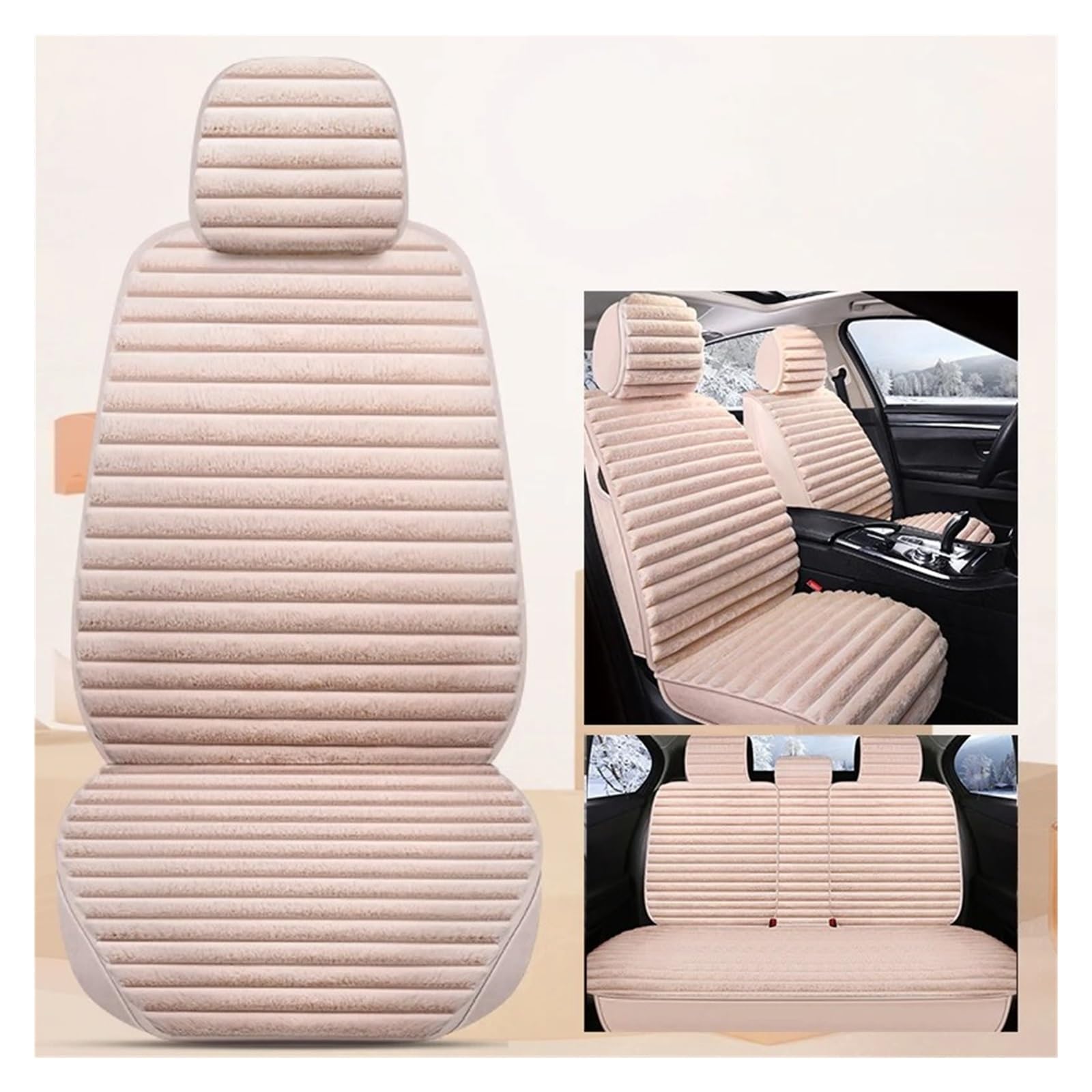 APNWVFO Sitzbezügesets Für A6 Für C6 Für A3 8P Für Sportback Winter Universal Plüsch Auto Sitzbezüge Vollen Satz Autositzüberzug(A-5 Piece) von APNWVFO