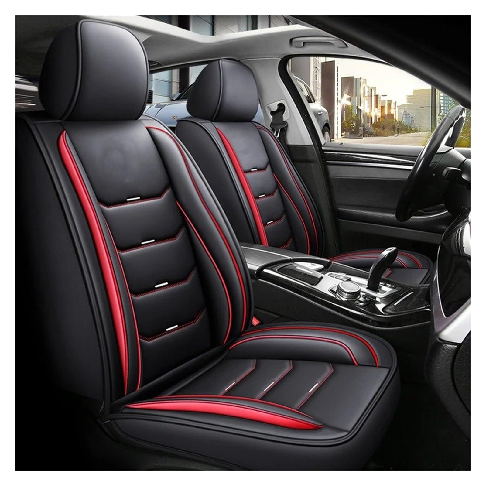 APNWVFO Sitzbezügesets Für CR-Z Für Civic Für CRV Für Stream Für Legend Für Fit Für Avancier Für Crider Für Integra Universeller Autositzbezug Aus Leder Autositzüberzug(Front Row 2seat) von APNWVFO