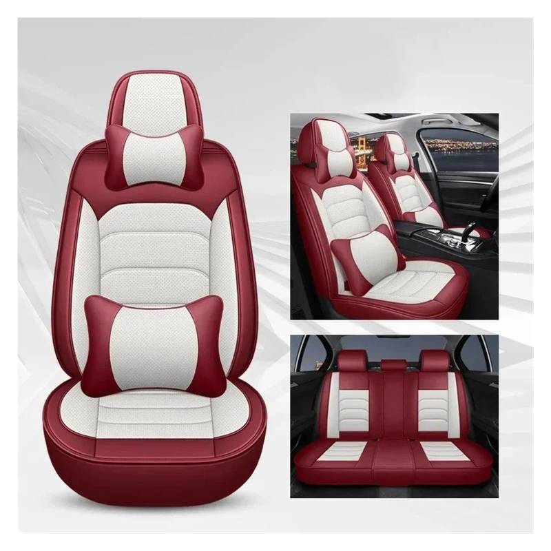 APNWVFO Sitzbezügesets Für Chery Für Tiggo 3 Für Tiggo 5 Für Tiggo 7 8 Universal Auto Sitzbezug Sitzschutz Autositzüberzug(B-White red 5 Seat) von APNWVFO