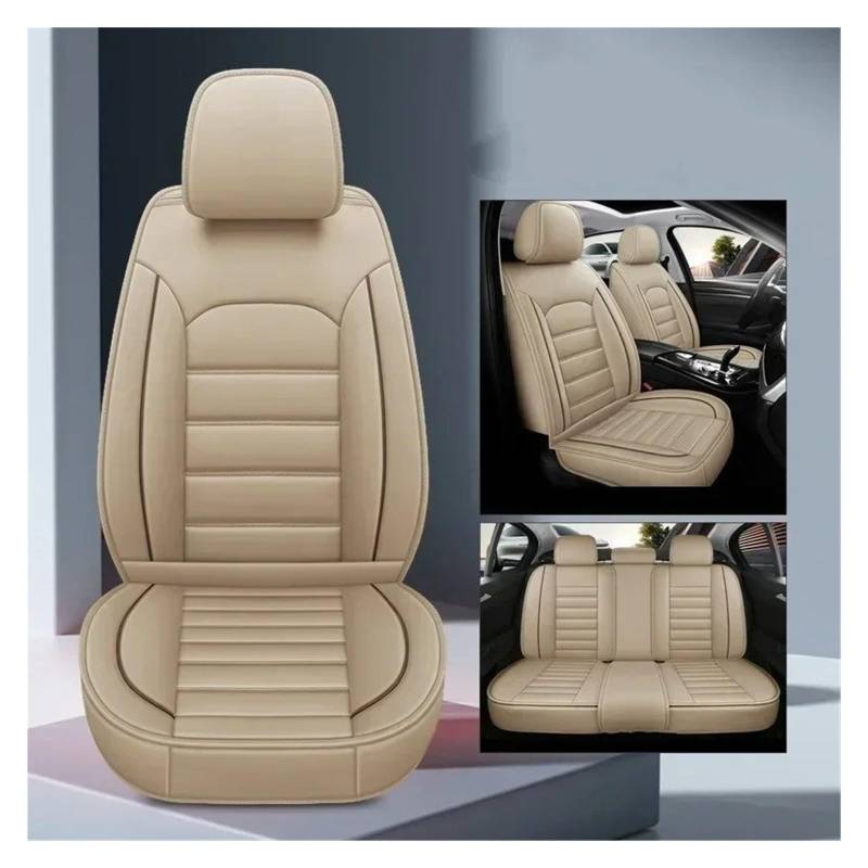 APNWVFO Sitzbezügesets Für Chery Für Tiggo 3 Für Tiggo 5 Für Tiggo 7 Für Tiggo 8 Universal Auto Sitzbezug Sitzschutz Autositzüberzug(A-Beige 5seat) von APNWVFO