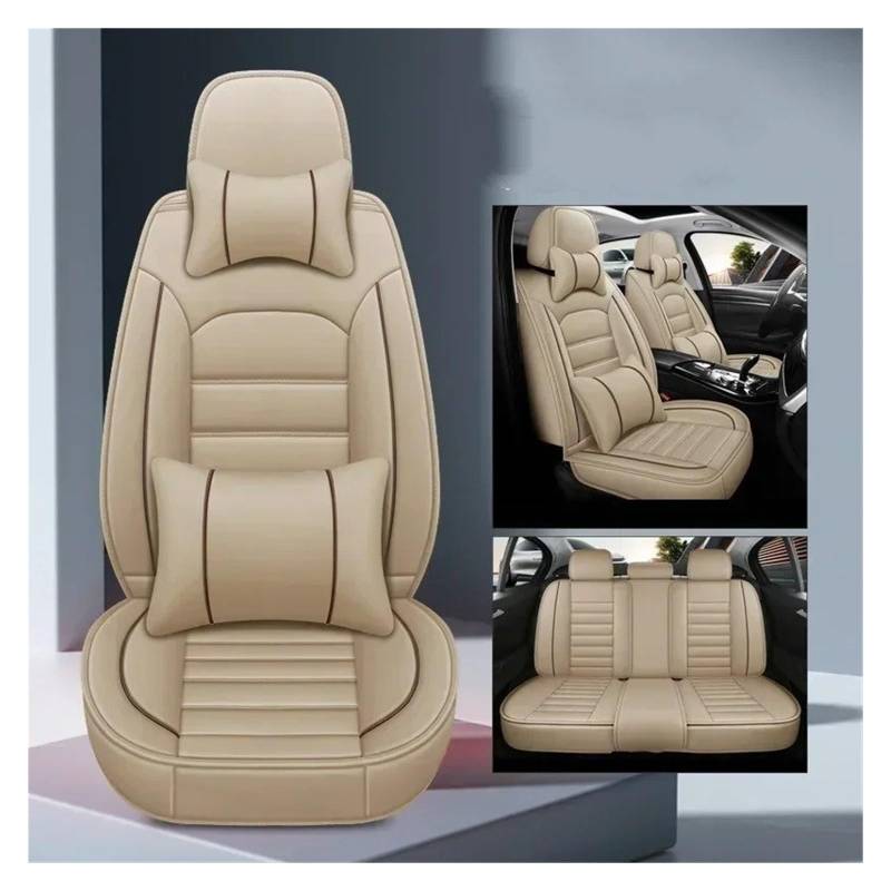 APNWVFO Sitzbezügesets Für Chery Für Tiggo 3 Für Tiggo 5 Für Tiggo 7 Für Tiggo 8 Universal Auto Sitzbezug Sitzschutz Autositzüberzug(B-Beige 5seat) von APNWVFO