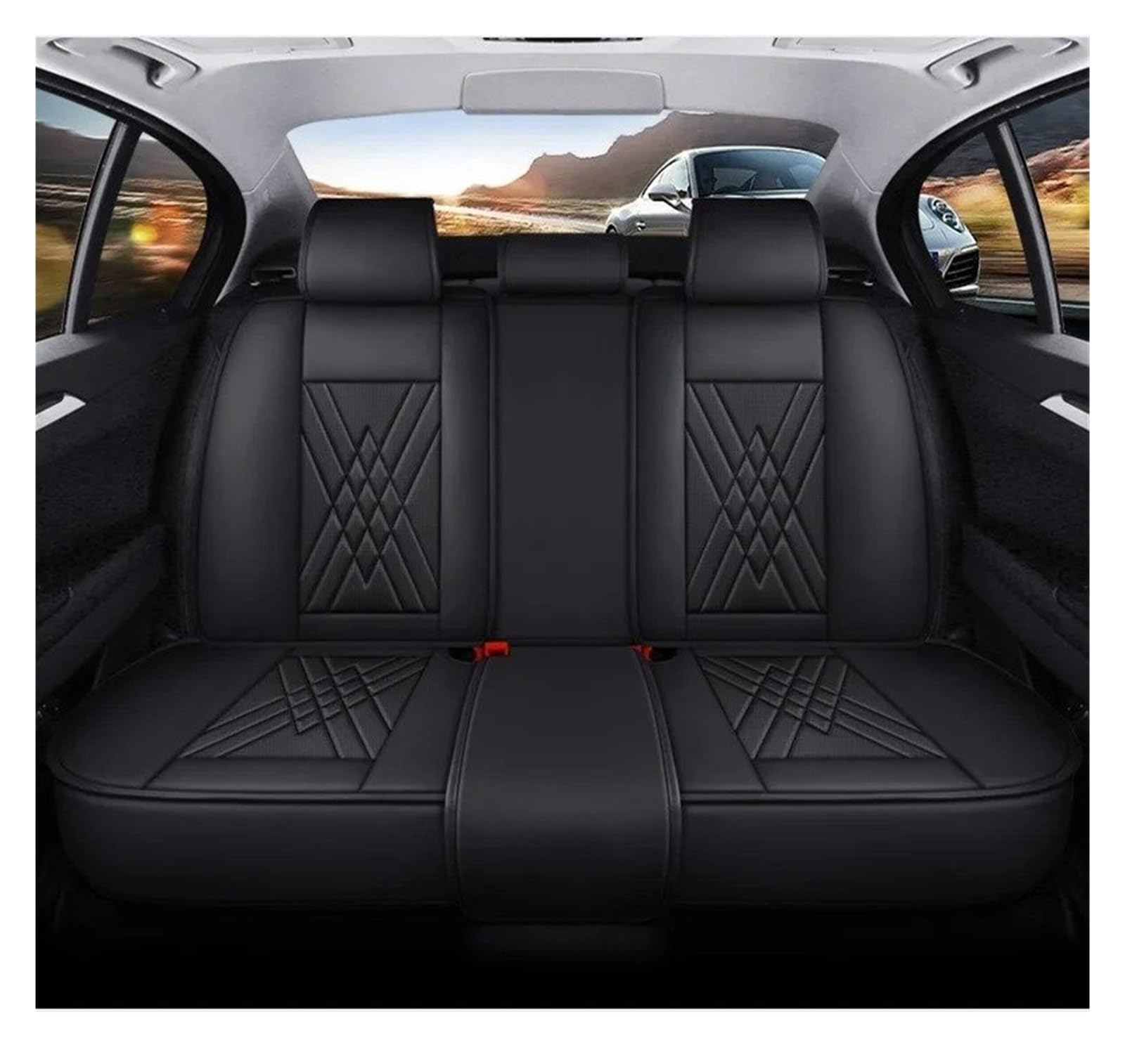 APNWVFO Sitzbezügesets Für Chevrolet Alle Automodelle Für Cruze Für Blazer Für Captiva Für Camaro Für Aveo Für Malibu Für Equinox Universeller Autositzbezug Autositzüberzug(Back Row 3seat) von APNWVFO