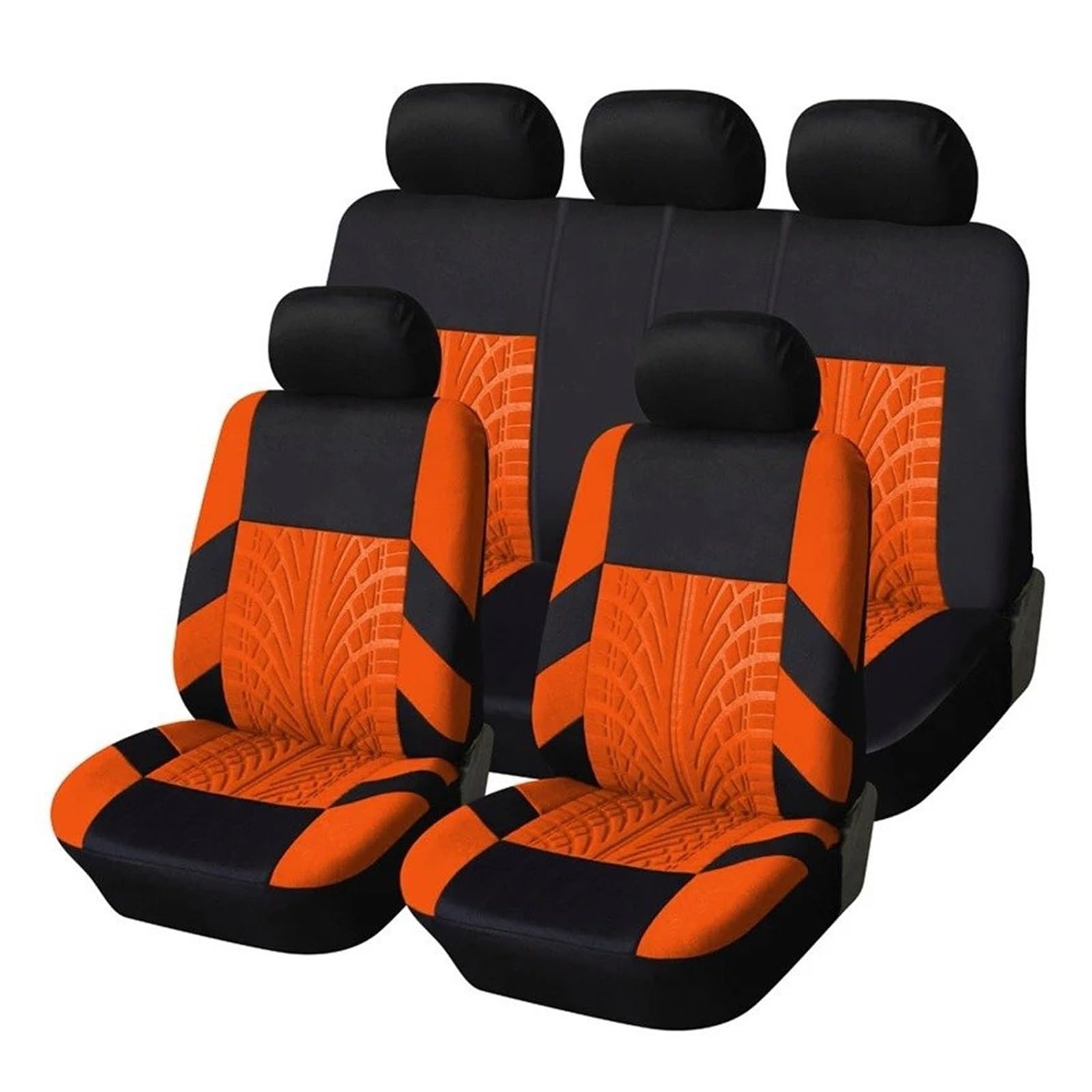 APNWVFO Sitzbezügesets Für Chevrolet Autositzbezüge Komplettset Universal Fit Sitzschoner Autozubehör Autositzüberzug(ORANGE Full Set) von APNWVFO