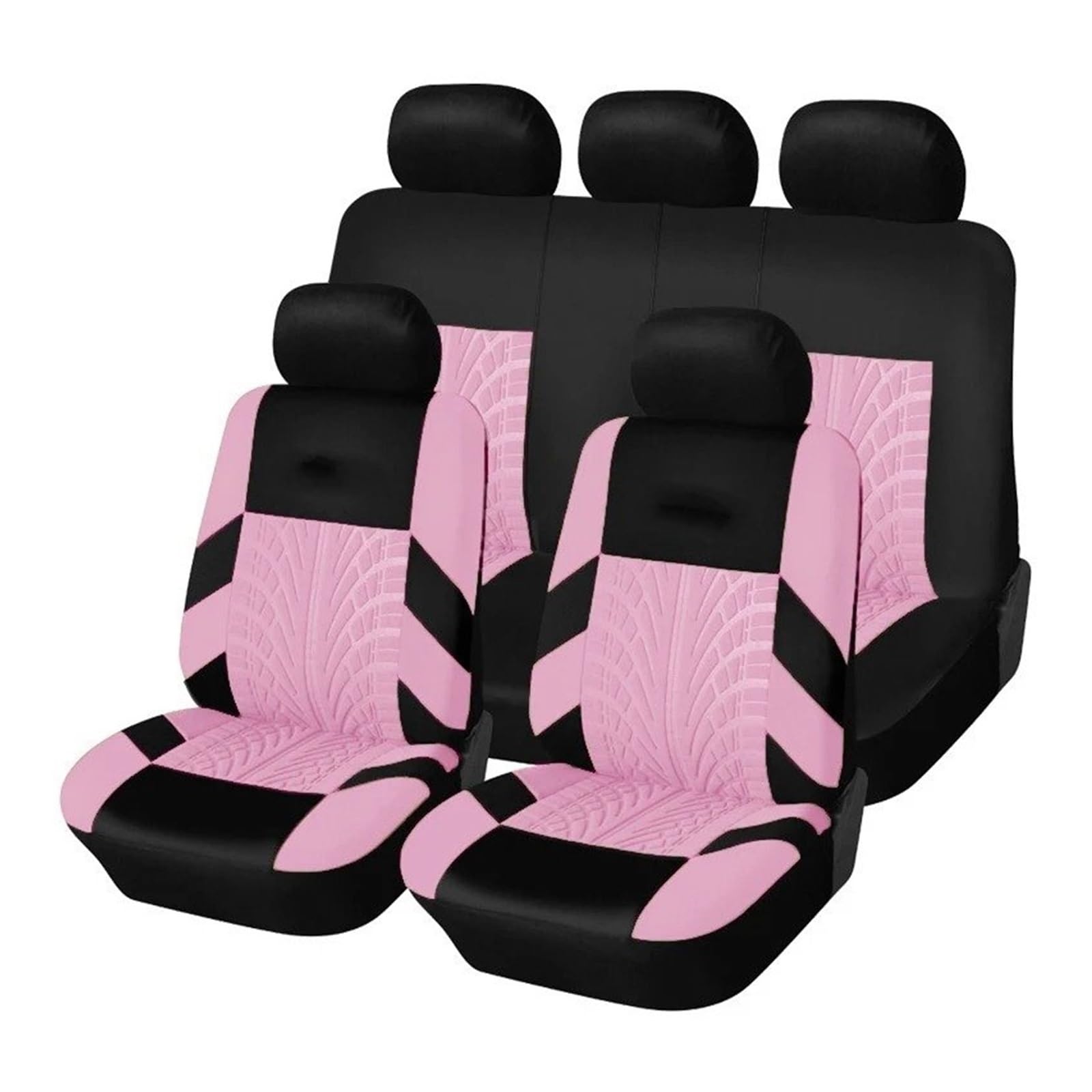 APNWVFO Sitzbezügesets Für Chevrolet Autositzbezüge Komplettset Universal Fit Sitzschoner Autozubehör Autositzüberzug(PINK Full Set) von APNWVFO