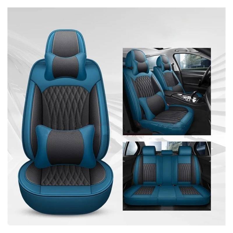 APNWVFO Sitzbezügesets Für Citroen Alle Automodelle Für C4 Für Picasso Für C3 Für C5 Für C6 DS4 DS5 DS6 DS7 Universeller Autositzbezug Autositzüberzug(B-Black Blue 5 Seat) von APNWVFO